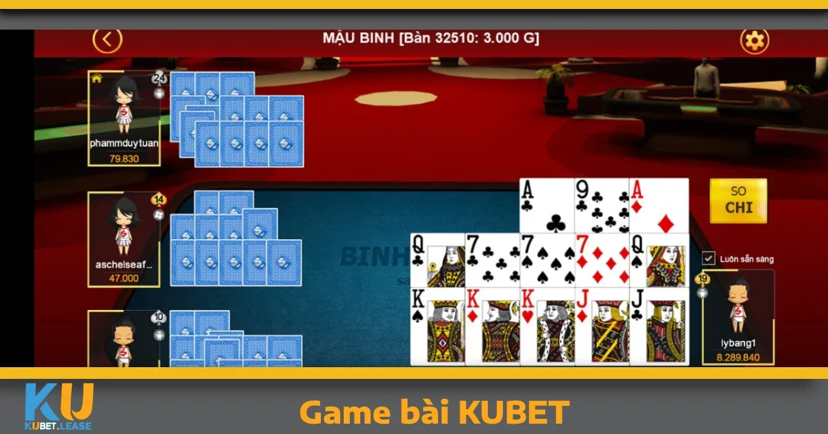 Các trò chơi bài nổi bật tại KUBET